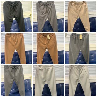 高街男KANYE椰子SEASON 6侃爷神裤水洗纯棉束脚裤运动休闲裤子潮