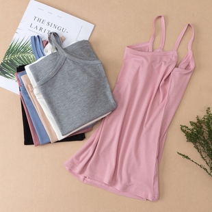 经典修身百搭小吊带常规纯色罗纹棉不起球弹力大贴身不掉色条纹女