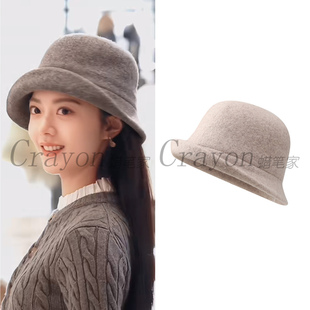 赵今麦骄阳似我聂曦光同款毛呢渔夫帽子女秋冬季保暖英伦复古盆帽