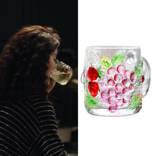 周媚爱情没有神话杨采钰同款杯子手工彩绘水晶玻璃杯葡萄水杯家用