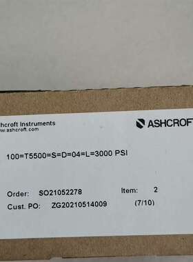 议价ASHCROFT  0-3000psi压力表5适用