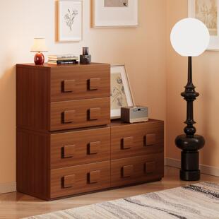 卡门柜中古风斗柜客厅靠墙储物柜落地家用组合电视柜卧室床尾柜子