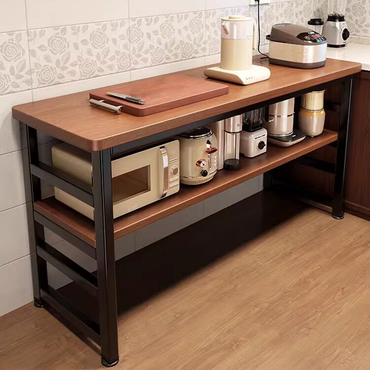 厨房微波炉置物架落地多层收纳架家用杂货架调料烤箱锅碗橱柜淘