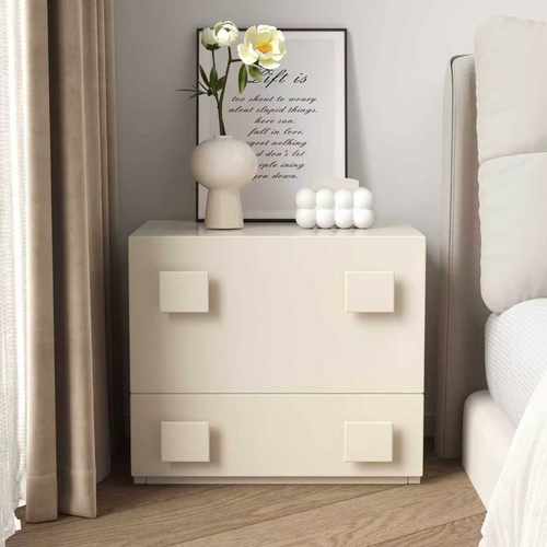 奶油风电视柜斗柜小户型简约收纳组合卡门柜小型简约中古风床头柜