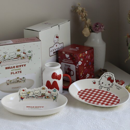 HELLOKITTY陶瓷厨师凯蒂餐盘面碗