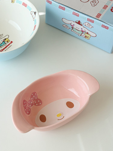 美乐蒂陶瓷粉色餐碗餐盘少女礼物