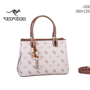 袋鼠女包2026春季新款小马印花手套包时尚托特包小清新78729高级