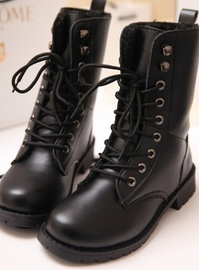 全职苏沐橙高手cosplay鞋通用黑色中筒靴马丁靴动漫cos鞋