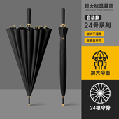 雨伞加大加厚加固长柄雨伞晴雨两用商务抗风自动伞高颜值带防水套