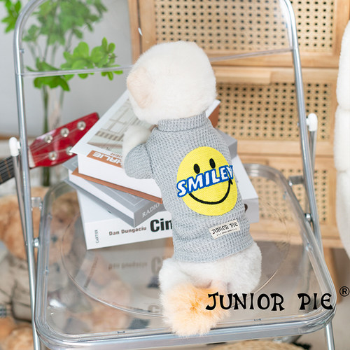 JP家泰迪幼犬笑脸华夫格短袖T恤