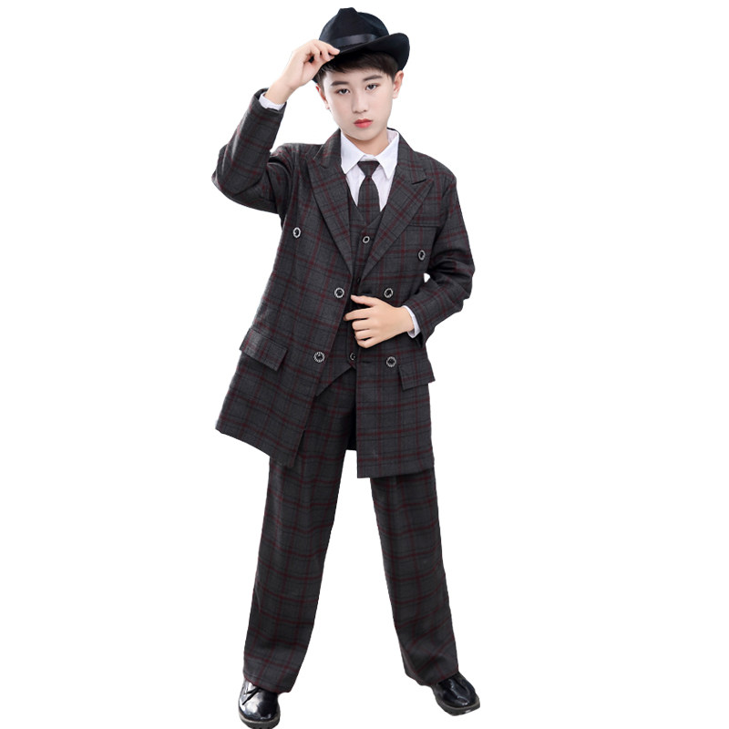 popping裤子锁舞西服套装儿童