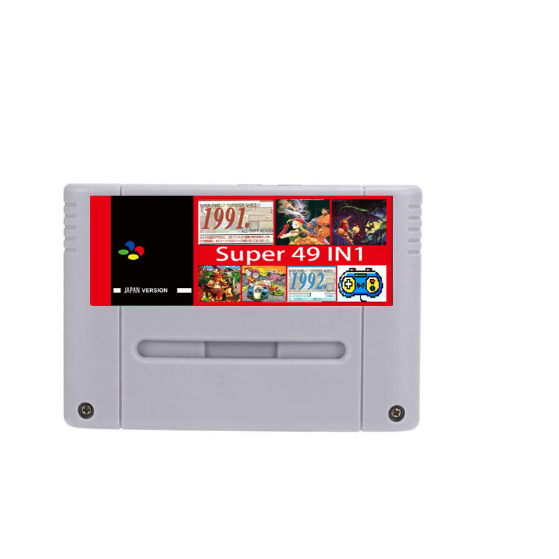 SFC超任合卡美版的游戏SNES49合一游戏卡秒加载游戏存单不覆盖