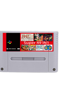 SFC超任合卡美版的游戏SNES49合一游戏卡秒加载游戏存单不覆盖