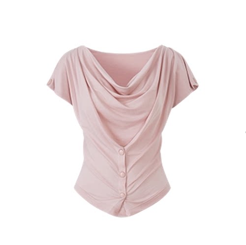 AVLINVA心机荡领T 奥地利兰精天丝凉感收腰多种穿法短袖女夏