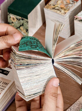 400张超厚豆豆素材本便签纸ins无粘性手帐素材复古手账便签套装