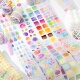暮光生活光谱pet模切手帐胶带套图案彩色爱心雨滴可爱diy手账贴纸