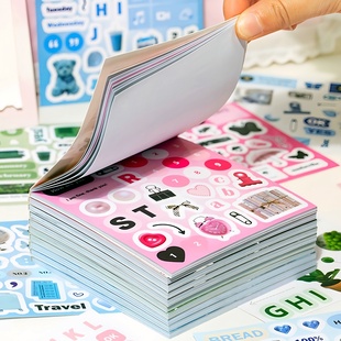 日常拼贴手帐杂志贴纸本韩系ins美式 复古手账贴纸一本deco贴纸书