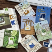 猫咪生活小剧场镂空书签可爱卡通趣味小猫学生阅读标记定页夹