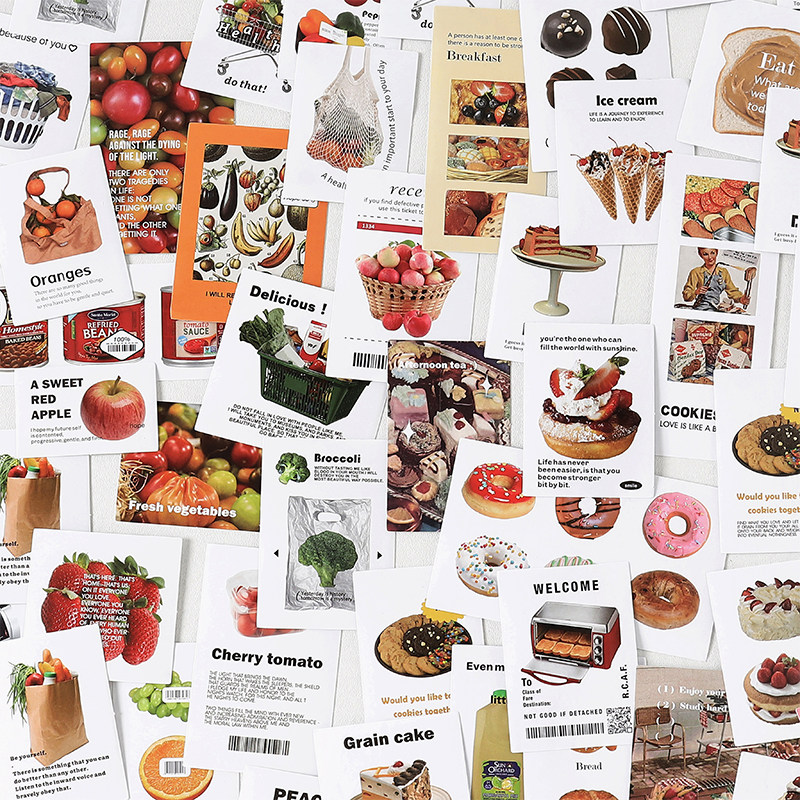 周末不打烊杂志复古手帐贴纸ins手账素材造景景物咕卡贴画高颜值