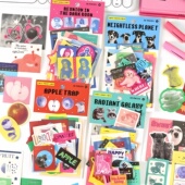 infeelme滚烫热岛复古手账素材包韩系ins杂志风苹果手帐拼贴贴纸