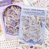 纸迹超大版 造景贴纸本大号贴纸合集本微缩场景小屋贴纸书解压贴画