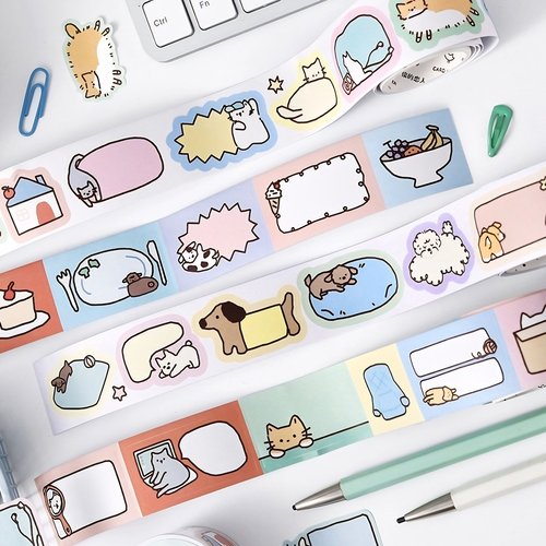 可书写模切手帐胶带标签可爱贴纸