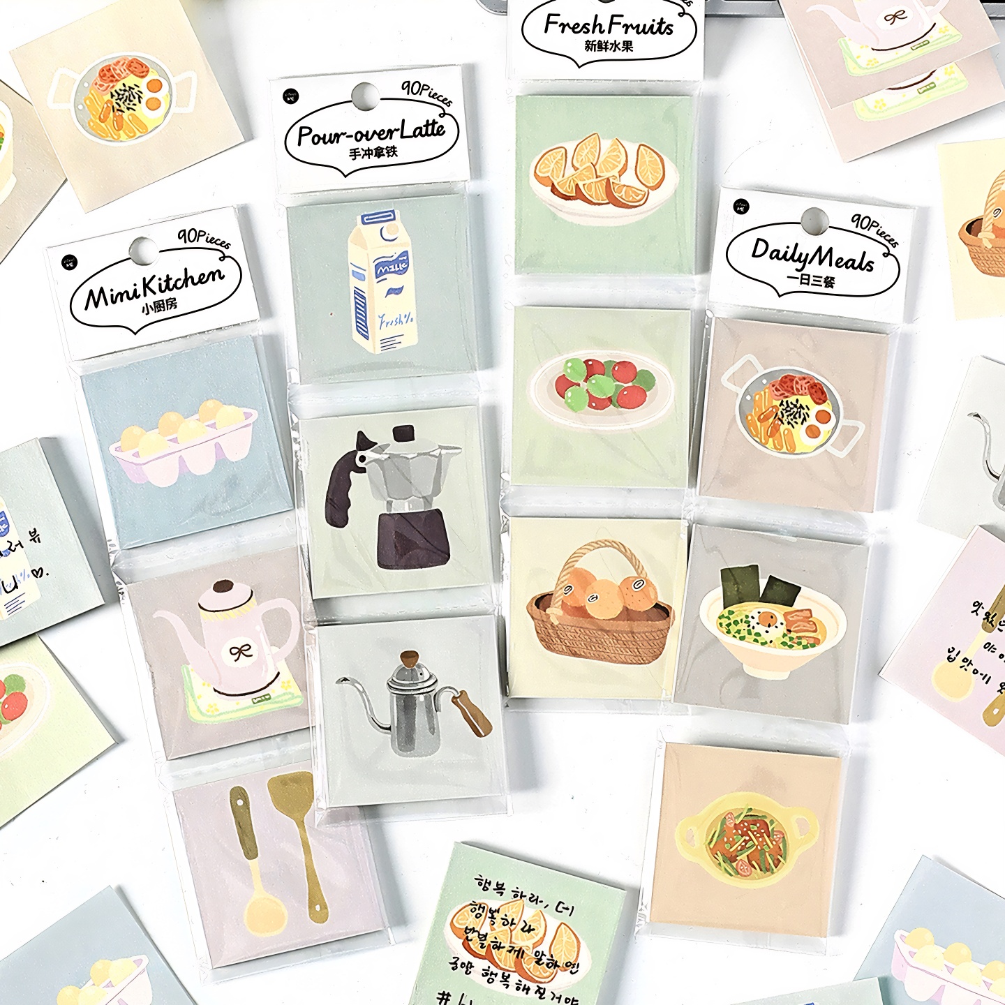 infeelme早安晚安手帐便签本小本子可撕拼贴无粘性手账素材便签纸