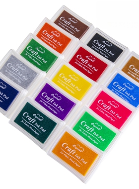 彩色印章伴侣印台手帐婚礼庆手手账木质印章黑色复古diy大印泥