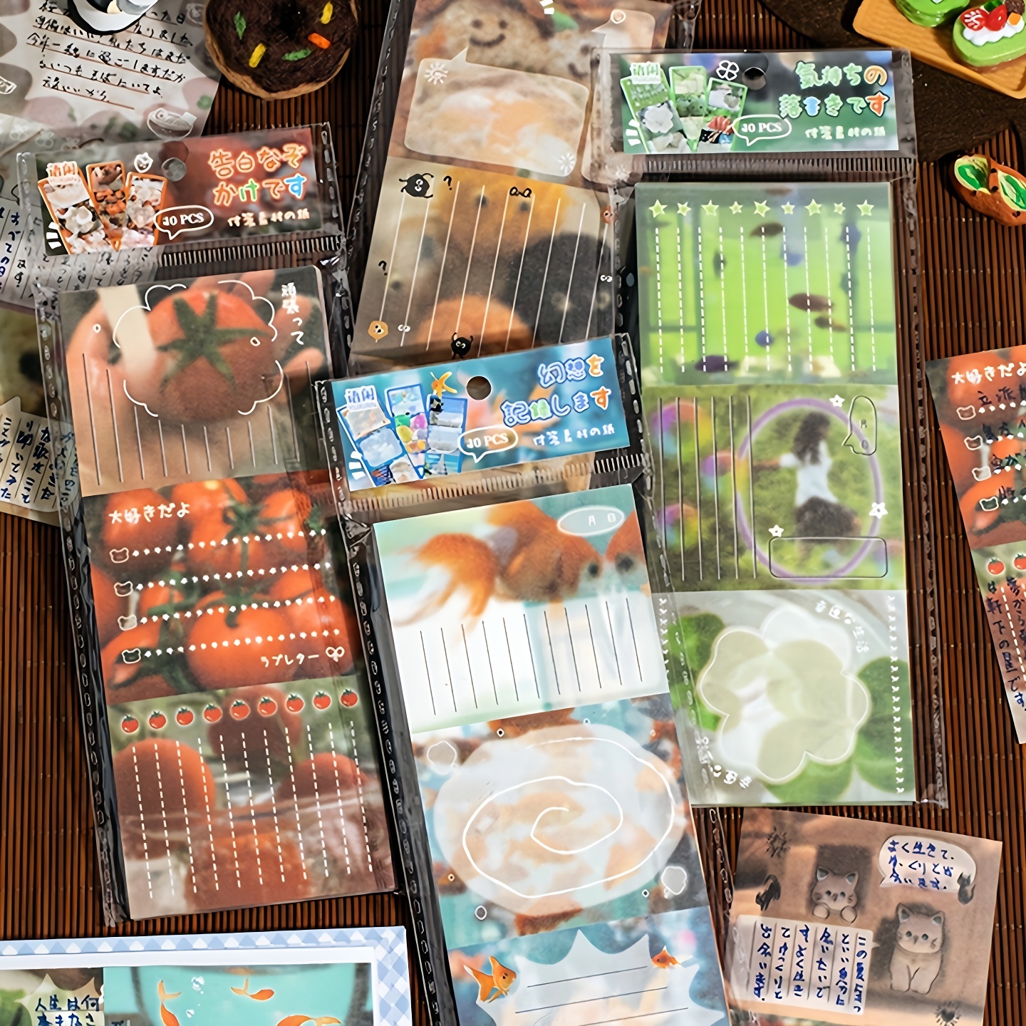 语闲快乐笔记昭和古早复古日式手帐便签素材纸手账拼贴无粘性素材