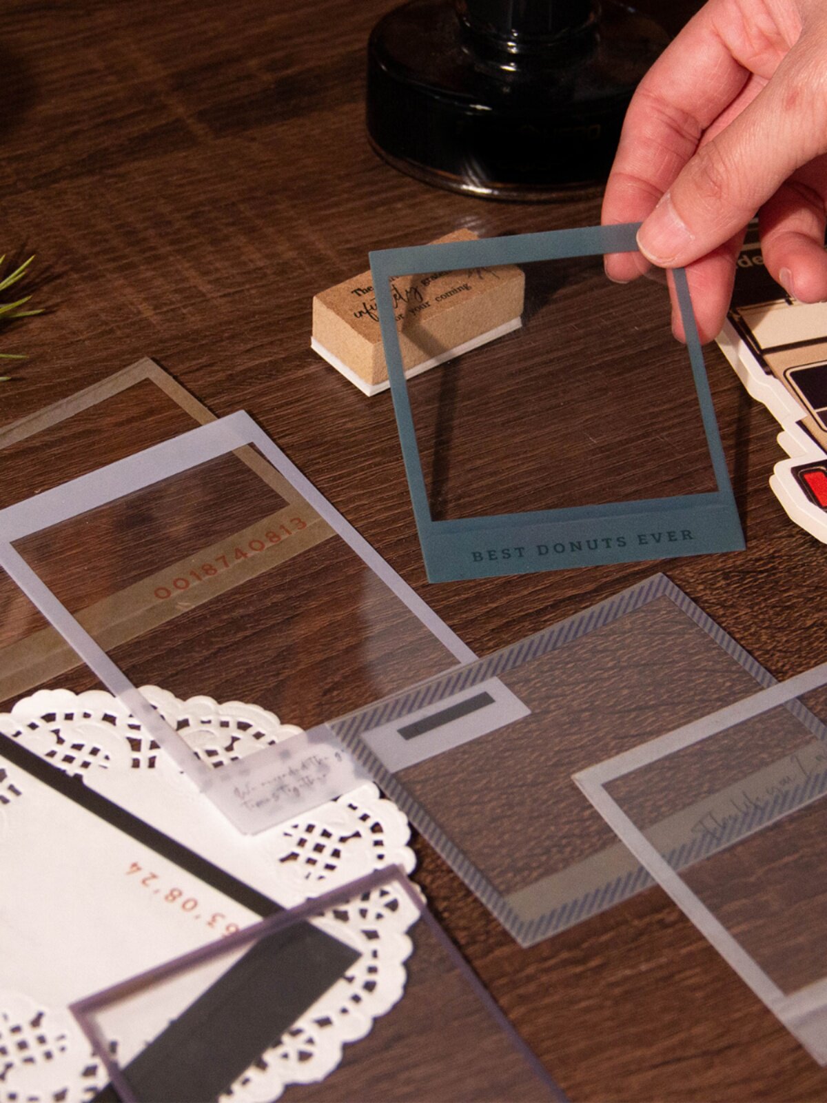 생활 필름 기계 프레임 테두리 대화 상자 복고풍 필름 핸드북 PET 노트 끈적이지 않는 DIY 핸드북 재료