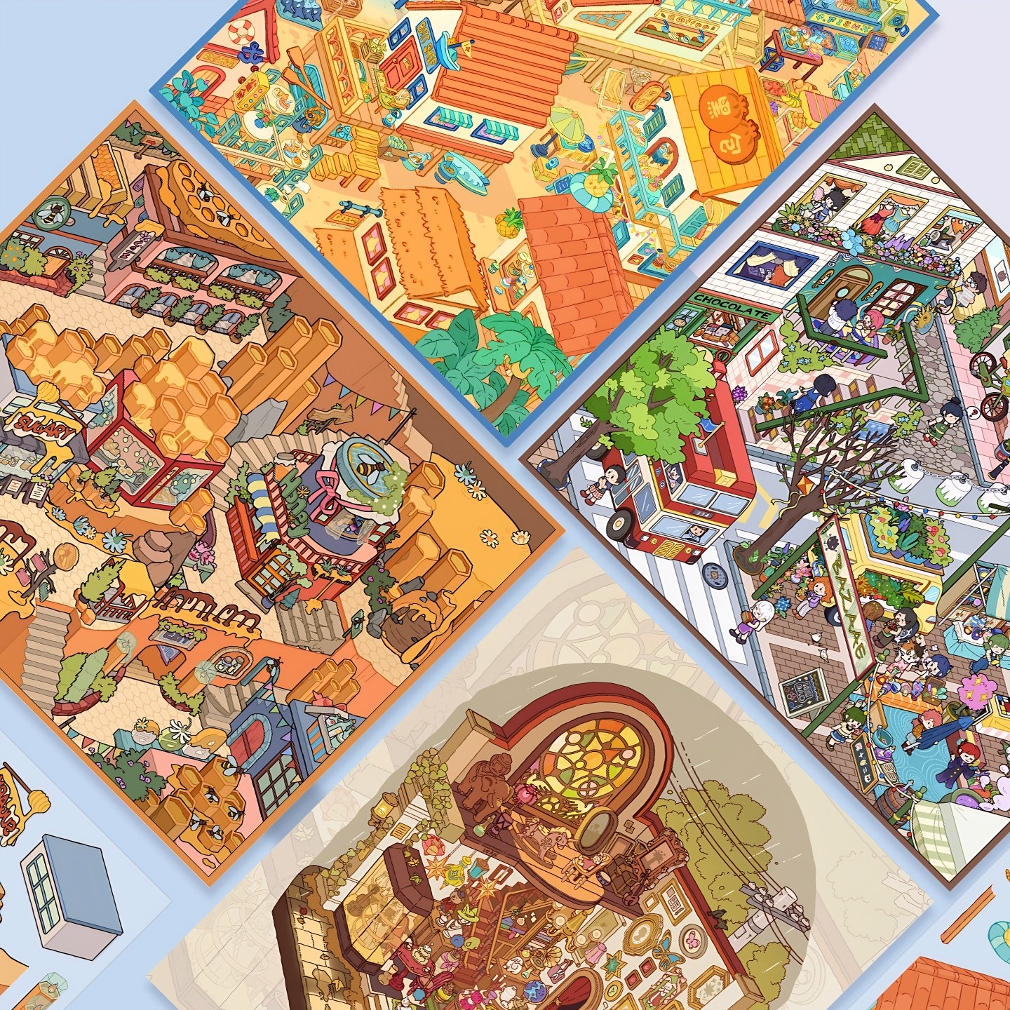 黑包第七期 第八期造景贴纸立体微缩场景高难度diy贴画7.0 8.0