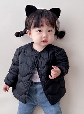 宝宝羽绒服轻薄中厚外套小开衫冬
