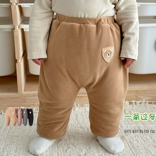 宝宝冬季三层加厚保暖棉裤婴幼儿软糯大屁屁裤小童一条过冬预寒裤