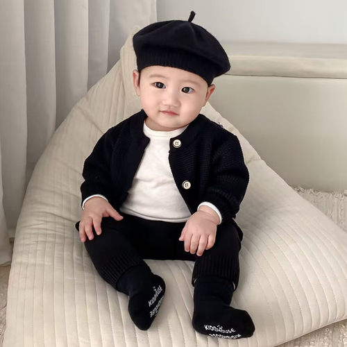 2026春秋新品婴幼儿衣服男女宝宝小童春秋针织毛衣小开衫外套韩版