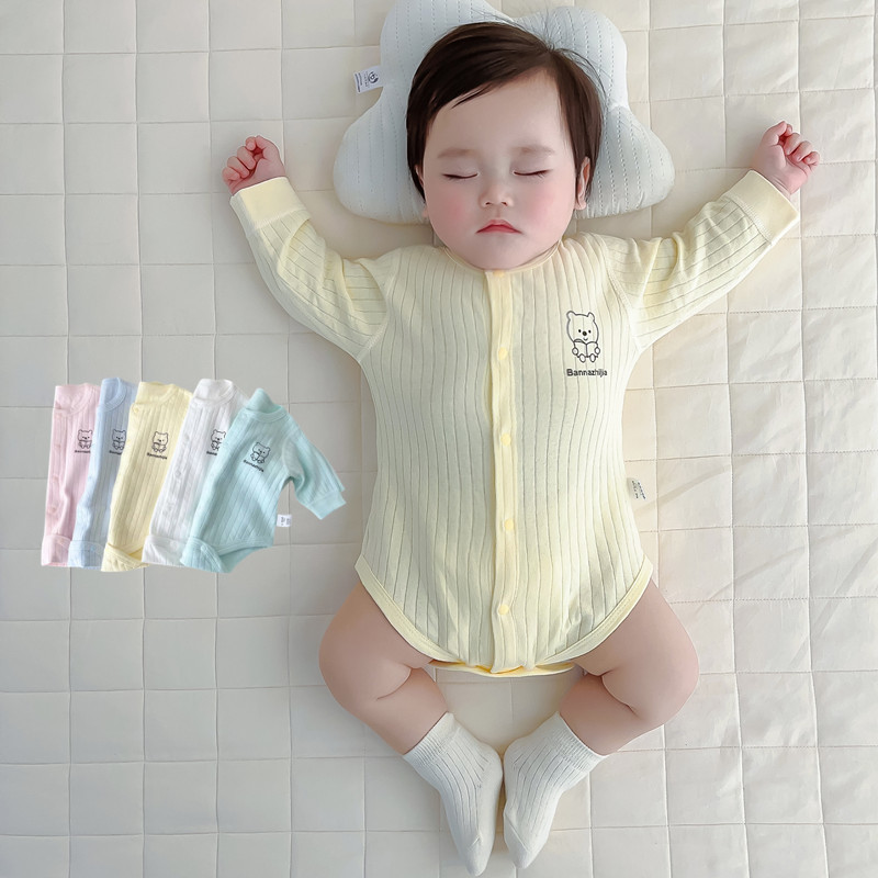 班纳之家婴儿对开包庇衣哈衣纯棉