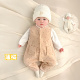 婴儿衣服加绒中厚无袖 秋冬新生儿春秋冬三季 款 背心连体衣宝宝爬服