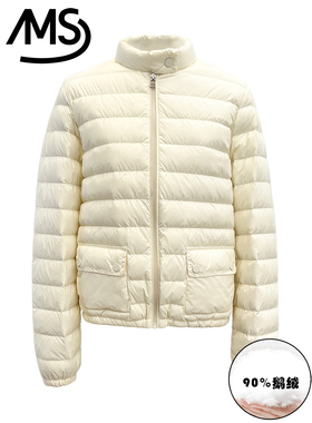 小个子排骨羽绒服女百搭2025年冬款通勤外套轻薄纯色保暖鹅绒短款