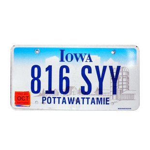 定制美国爱荷华州亖品模型车牌玩具车拍照号码3D金属字RC攀爬越野