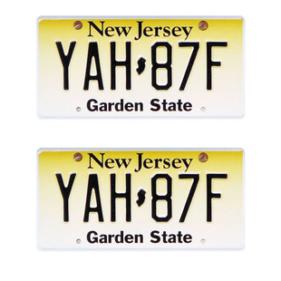 定制美国新泽西州模型车牌玩具车牌照号码3D金属凸反光漆RC攀爬车