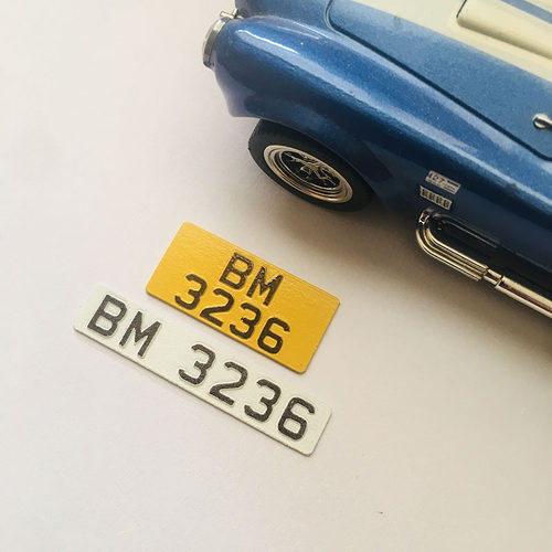 金属立体字玩具车牌定制HK模型车