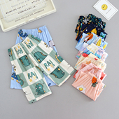 夏装 棉绸薄款 人造棉家居裤 儿童男童女童宝宝睡裤 七分裤 小孩中小童