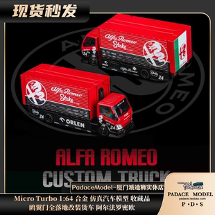 货车 64鸥翼门全落地改装 PDS 阿尔法罗密欧合金模型 MicroTurbo1