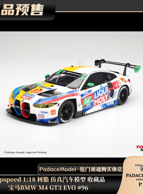 [PDS] Topspeed 1:18 宝马BMW M4 GT3 EVO #96 树脂车模 收藏品