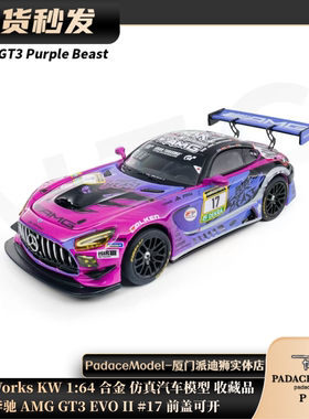 [PDS]Kilo Works 1:64 奔驰AMG GT3 EVO II#17 前盖可开 合金车模