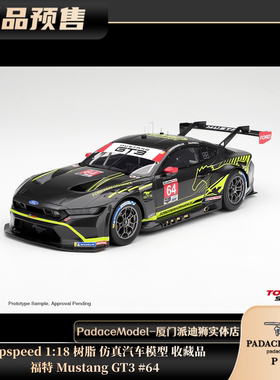 [PDS]Topspeed 1:18 福特Ford Mustang GT3 #64 树脂车模 收藏品