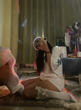 KIYA PEACH蝴蝶结甜美纯欲少女可爱心机学院风小腿袜及膝丝绸