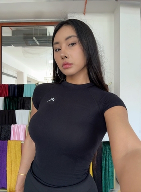 KIYA PEACH 顾oner无缝健身运动修身紧身女款t恤上衣