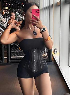 KIYA PEACH束腰26根钢骨腰封束腰网纱网格穿搭甜辣饰品