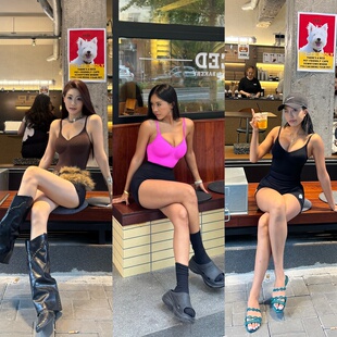 KIYAPEACH顾SKIM*新款运动健身连体衣