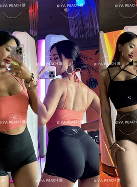 KIYA PEACH顾鲨鱼可调整绑带美背吊带防震聚拢高强度可拆卸胸垫